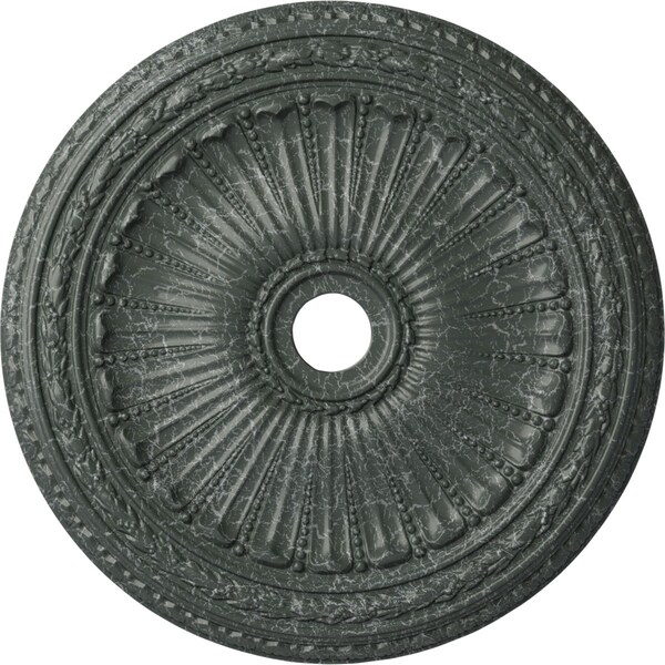 Ekena Millwork Viceroy Medallion (Canopies up to 4 7/8"), 35 1/8"OD x 4 7/8"ID x 2 1/2"P, Athenian Green Crackle CM35VIAGC - main